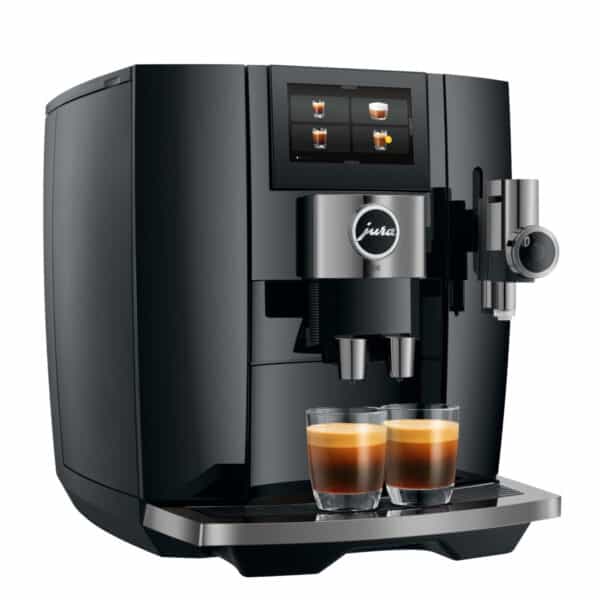 Jura J10 Diamond Black mit doppeltem Espressobezug