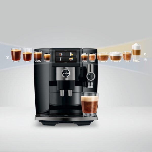 Jura J10 von oben mit Ausläufen & Drehrad