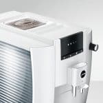 Jura E4 Piano White mit Bohnenfach und Seitendesign – live bei Caffista