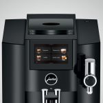 Jura S8 Piano Black Oberseite mit Bohnenfach und Display