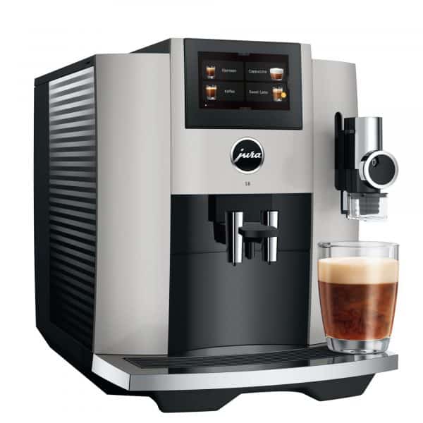 Jura S8 Platin Rückseite mit Wasserbehälter sichtbar