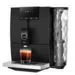 Jura ENA 4 Full Metropolitan Black seitlich mit Espresso