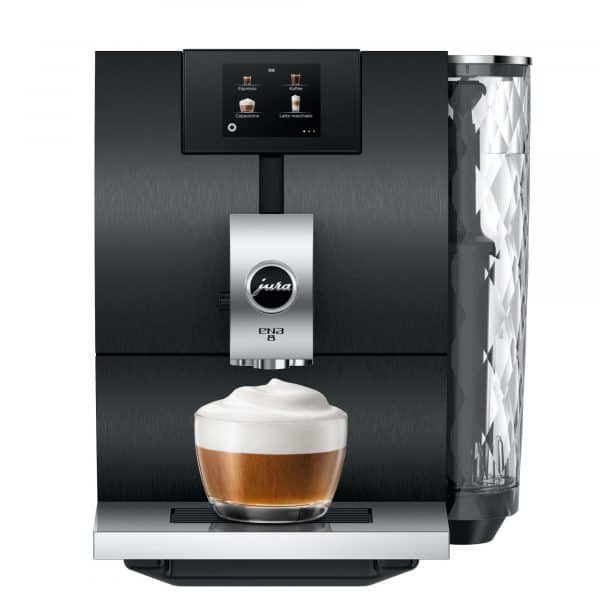 Cappuccino mit feinem Milchschaum aus der Jura ENA 8 Aluminium Dark Inox