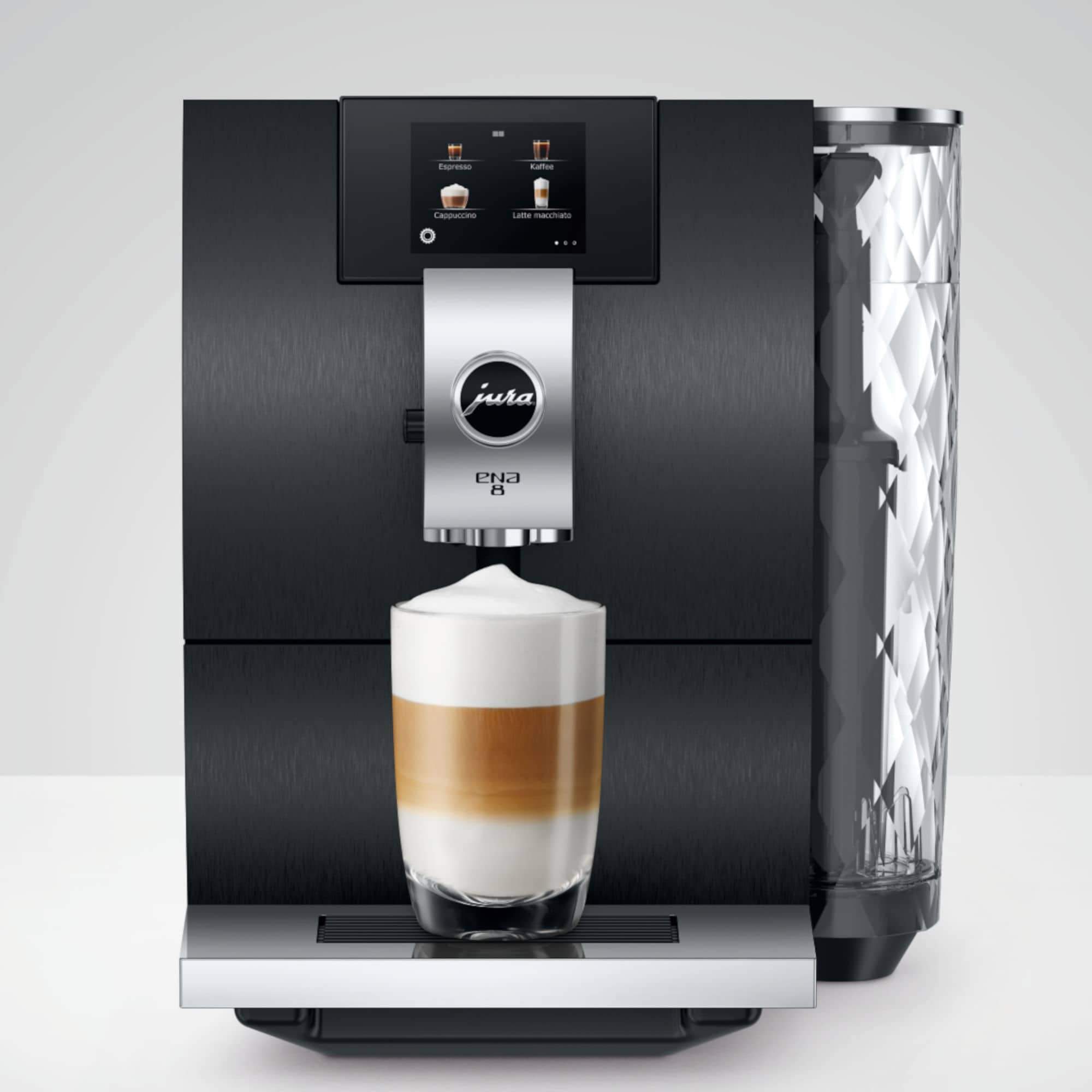 Latte Macchiato aus der Jura ENA 8 Aluminium Dark Inox