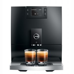 Jura C3 Piano Black Frontale Ansicht mit 2 Espressi