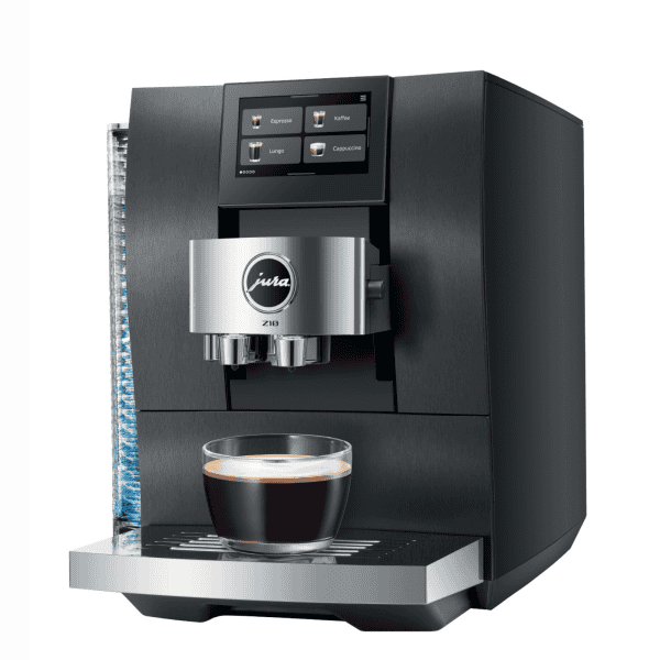 JURA Z10 Aluminium Black komplette Ansicht auf weißem Hintergrund