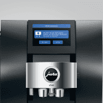 Display der JURA Z10 Aluminium Black mit Touch Bedienung und Aromakontrolle