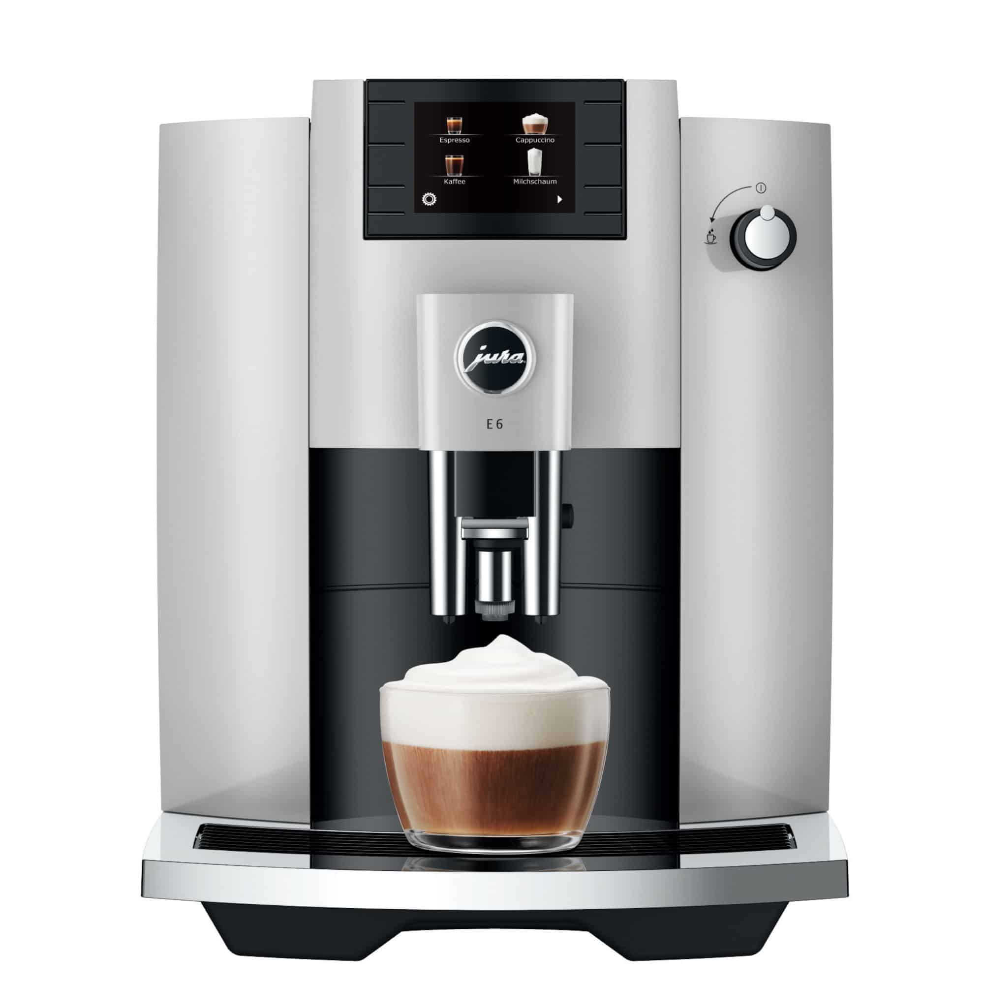 Jura E6 Platin Caffè Barista mit dichter Crema – live bei Caffista