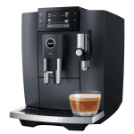 JURA E8 Cosmic Black ED Kaffeevollautomat mit Espresso Glas