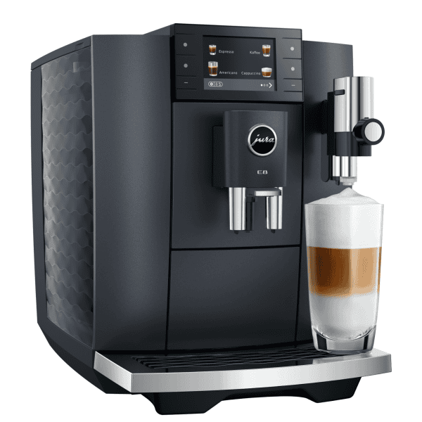 JURA E8 Cosmic Black ED Milchsystem in Aktion