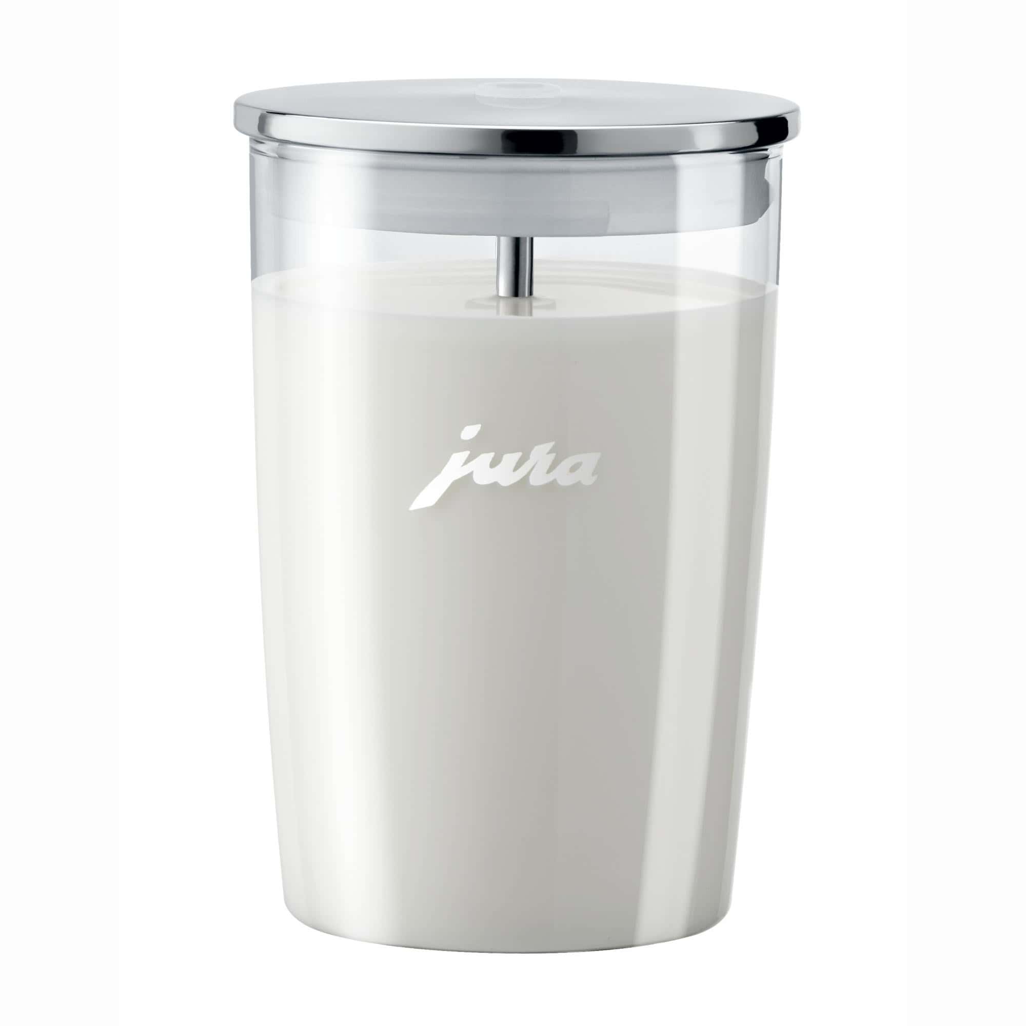 Jura Glasmilchbehälter 72570 mit Milch – hygienisch & stilvoll