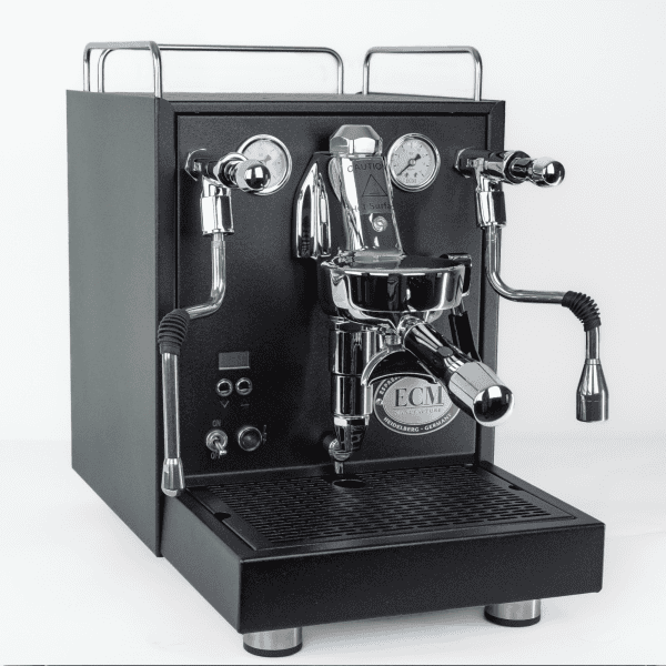 ECM Mechanika Max Black Espressomaschine Seitenansicht