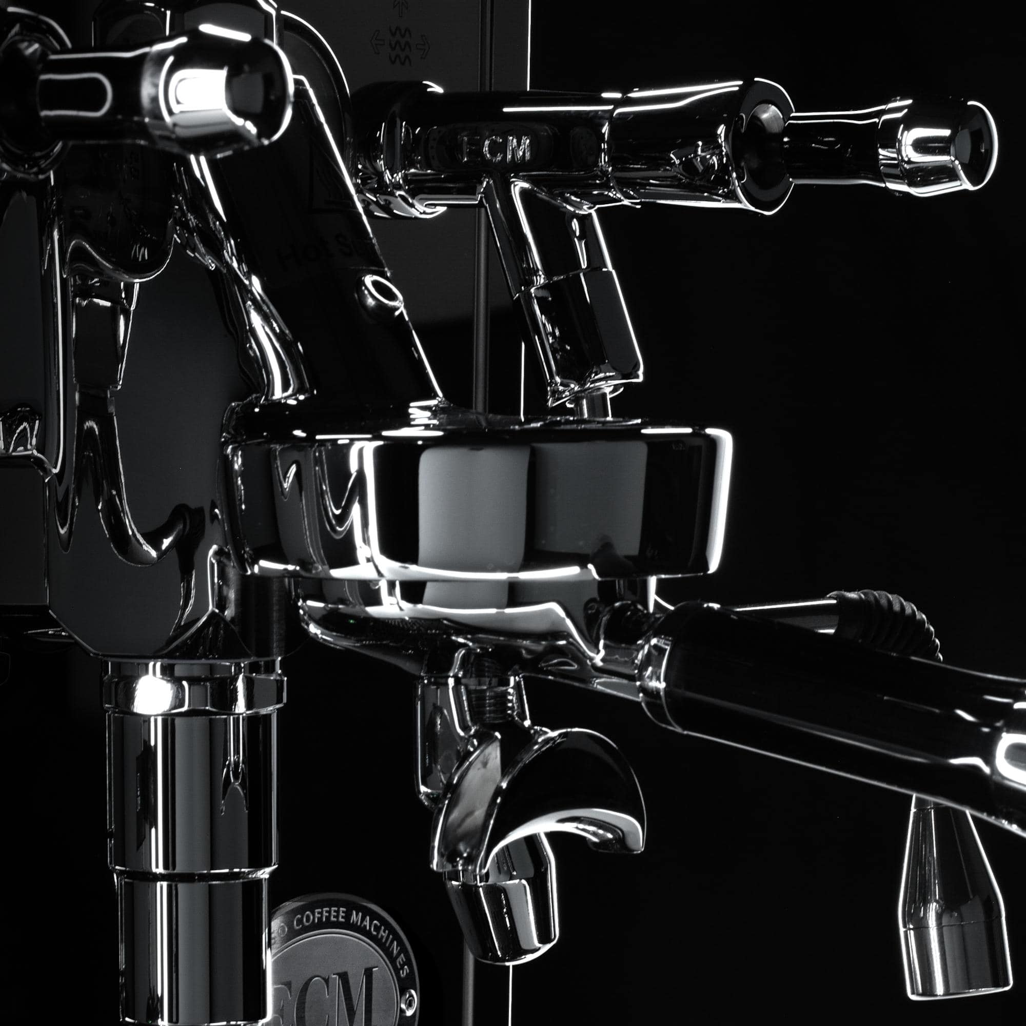 ECM Synchronika II Siebträgeraufnahme Detail