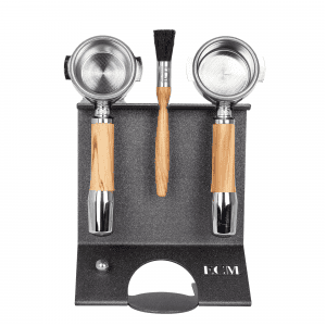 ECM Accessories Organizer mit Siebträgern und Tamper – Frontansicht