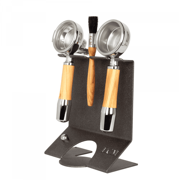 ECM Accessories Organizer mit Siebträgern und Tamper – Seitenansicht