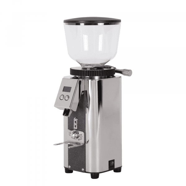 ECM C-Automatik 54 Kaffeemühle schräg von vorne in Chrom und Anthrazit