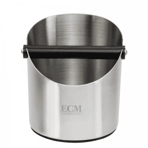 ECM Abschlagbox Knock Box aus poliertem Edelstahl für Siebträgermaschinen