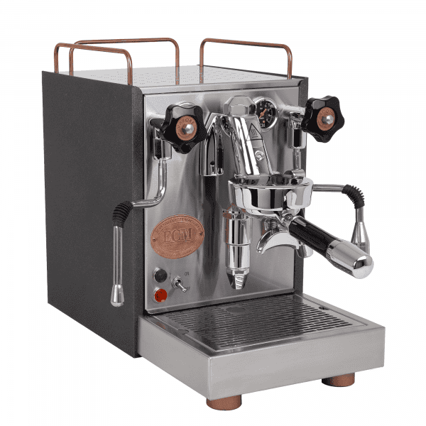 ECM Mechanika Heritage Line seitlich mit Siebträger und Kippschalter