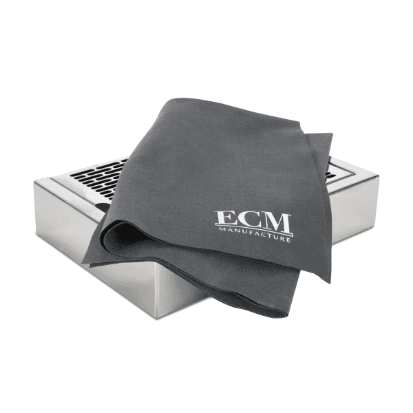 ECM Mikrofaser Barista Tuch 50×50 für streifenfreie Reinigung von Edelstahlflächen