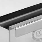 ECM Sudschublade L Edelstahl Detail Griff und Logo