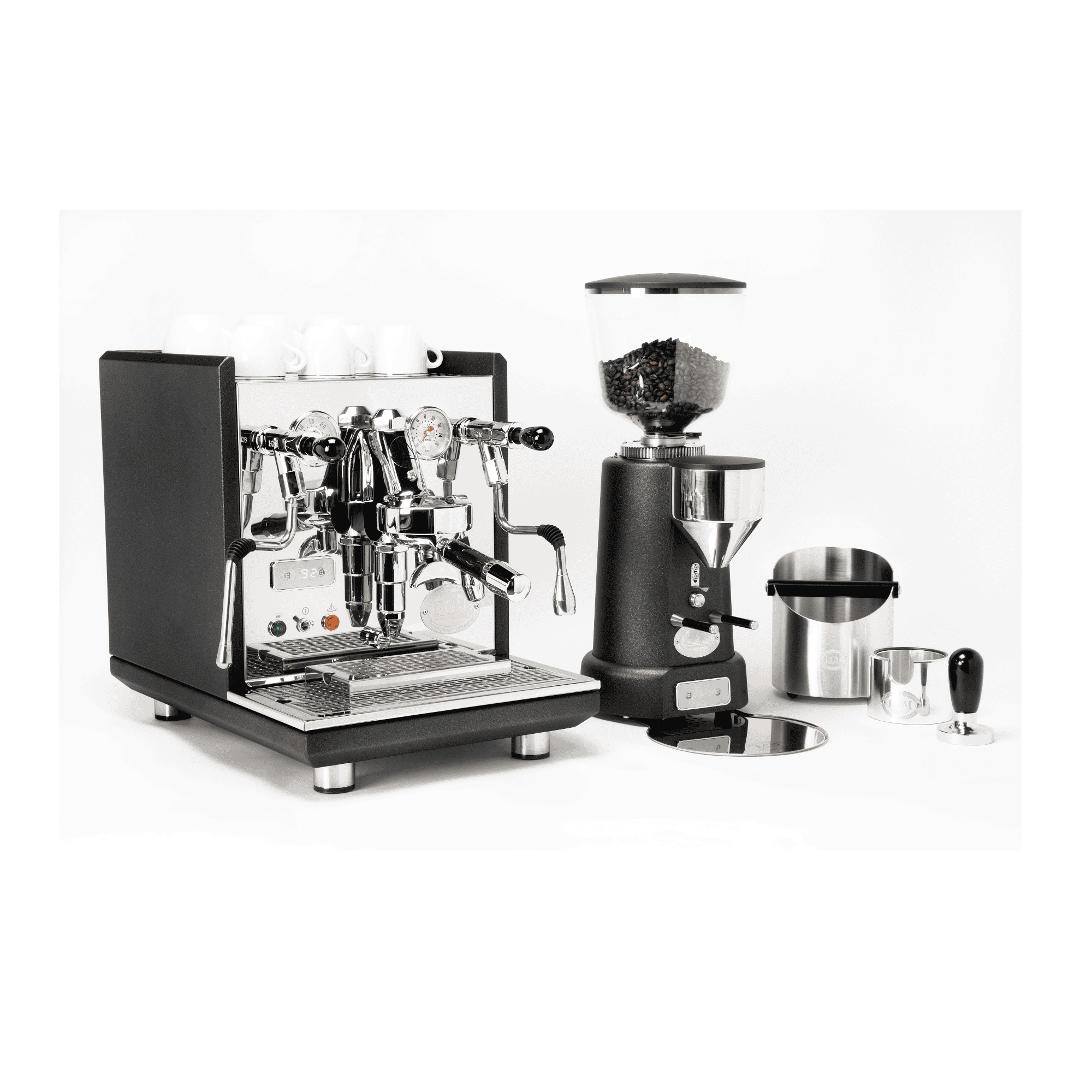 ECM V-Titan 64 Anthrazit im Set ECM V-Titan 64 Anthrazit und ECM Siebträger Maschine