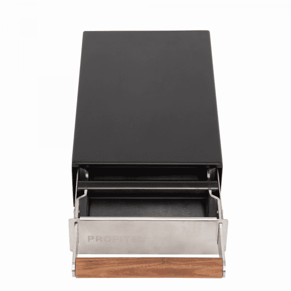 Profitec Sudschublade Schwarz Holzgriff matt – Ansicht von oben