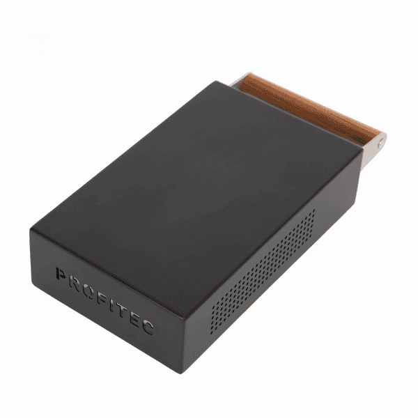 Profitec Sudschublade Schwarzer Korpus mit Holzgriff Detailansicht