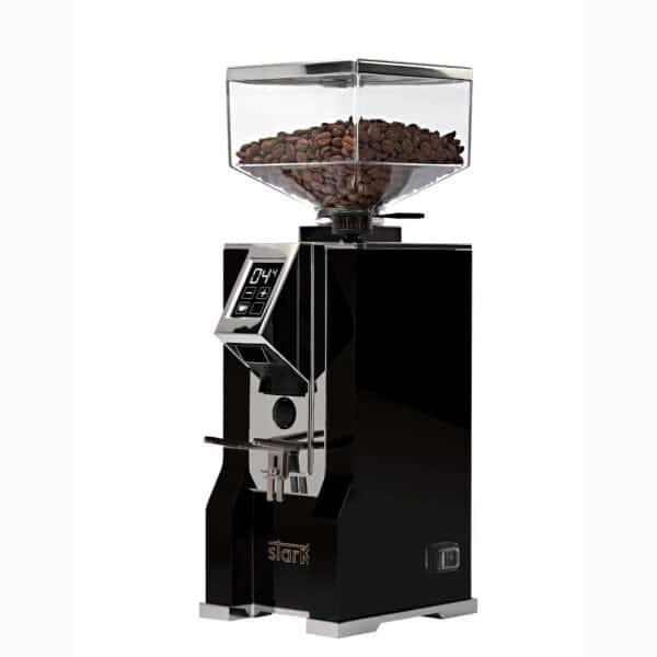 EUREKA Mignon Stark Matt Black Studioaufnahme mit Bohnenbehälter