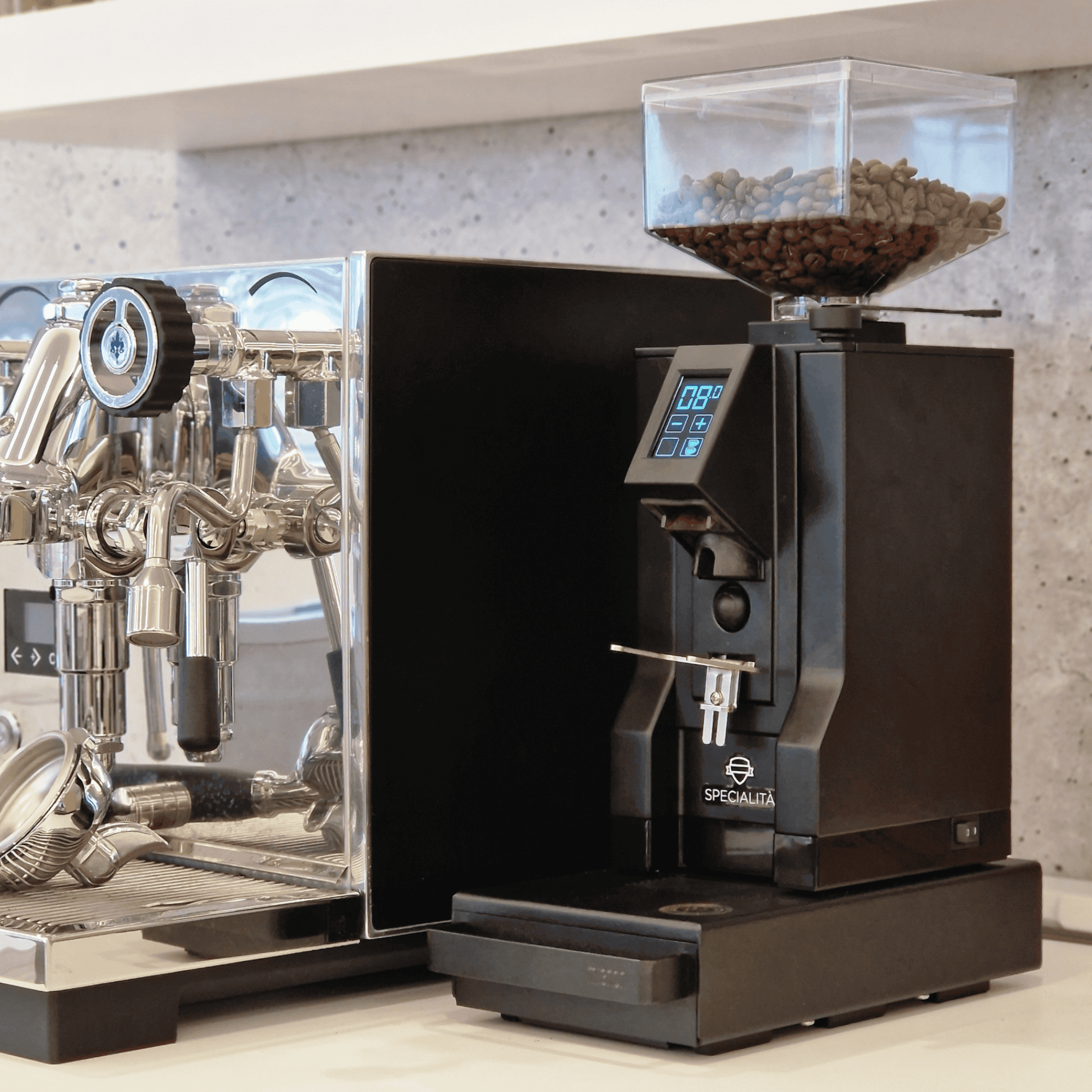 Komplette EUREKA Mignon Station mit Knock Box Drawer Schwarz