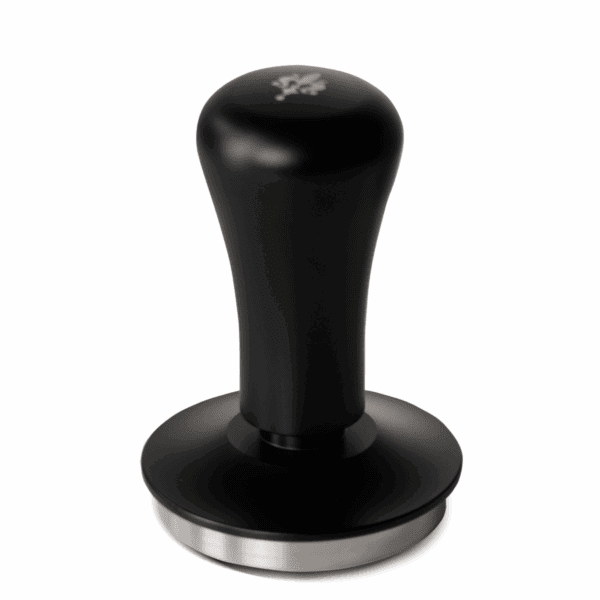 EUREKA Druck Tamper 58 mm mit Edelstahlbasis und schwarzem Griff