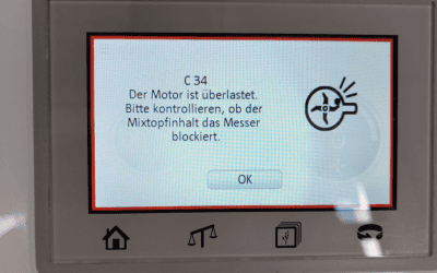 Reparatur eines TM5 mit dem Fehler C34 und komischem Piepen. Die Tonfolge beim Piepsen klingt komisch, ändert die Tonhöhe und das Messer dreht sich nicht. Komische Töne erinnern an Musik oder ein Lied