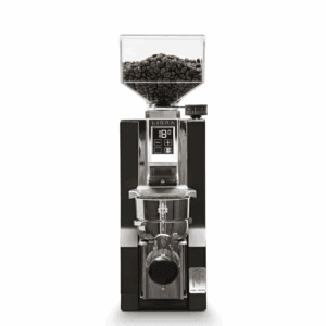 Frontansicht Eureka Mignon Libra Schwarz 16CR Kaffeemühle mit Waagentechnologie