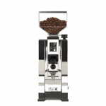 EUREKA Mignon Stark Chrom komplette Ansicht mit Siebträgerhalter