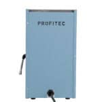Rückseite der Profitec GO Blue mit Profitec-Schriftzug und Dampflanze