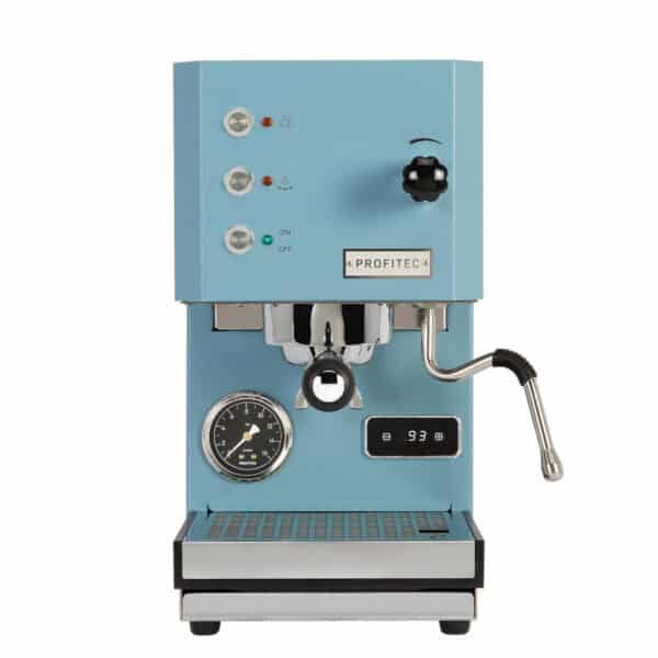 Vorderansicht der Profitec GO Blue mit Display und Dampflanze