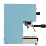 Profitec GO Blue Siebträgermaschine Seitenansicht links mit Edelstahlkomponenten