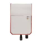 Rückseite der Profitec GO Red Espressomaschine mit Edelstahlrückwand