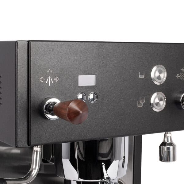 Profitec MOVE Seitenansicht mit Holzgriffen