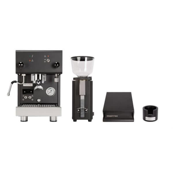 Profitec Pro 300 mit Kaffeemühle, Tamper und Zubehör im Set bei Caffista