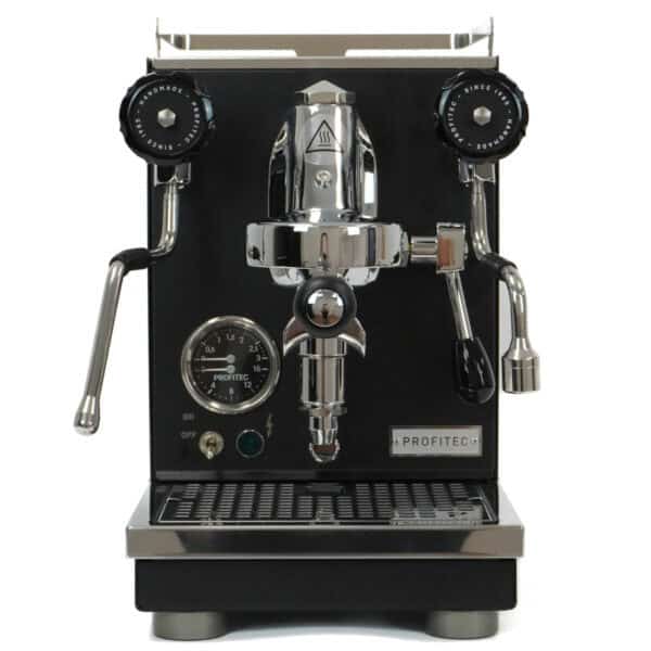 Profitec PRO 400 Full Black Edition Frontansicht mit E61 Brühgruppe