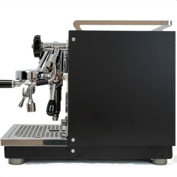 Profitec PRO 400 Full Black Edition rechte Seitenansicht – elegante Edelstahlverarbeitung