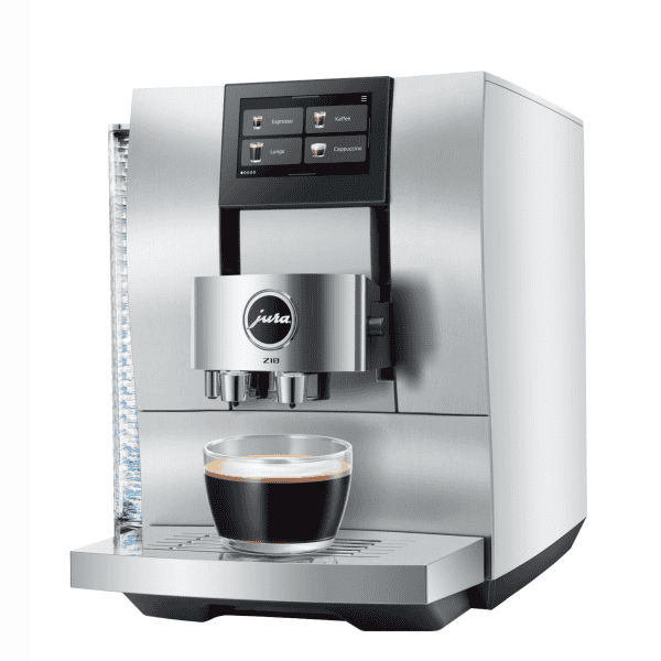 JURA Z10 Aluminium White Gesamtansicht auf weißem Hintergrund