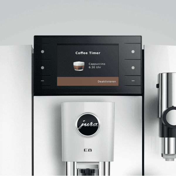 JURA E8 Piano White ED Display Detail