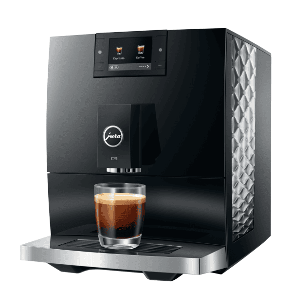 JURA C9 Piano Black (EA) Kaffeevollautomat in Studioaufnahme