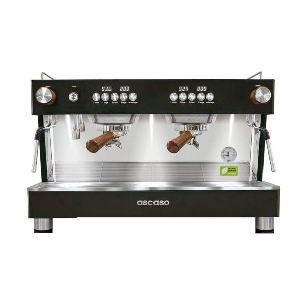 ASCASO Barista T Plus 2 Gruppen Black Espressomaschine für Gastro und Büro bei Caffista