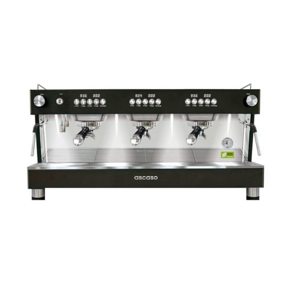 Ascaso Barista T One Black 3-Gruppig – professionelle Siebträger Kaffeemaschine mit T-Technologie