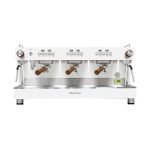 Ascaso Barista T One White 3-Gruppig – professionelle Siebträger Kaffeemaschine in elegantem Weiß mit T-Technologie, Edelstahlkesseln und starker Dampfleistung.