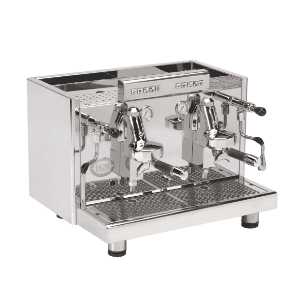 ECM Elektronika Profi DUE Edelstahl Seitenansicht – Siebträger Kaffeemaschine für Gastro