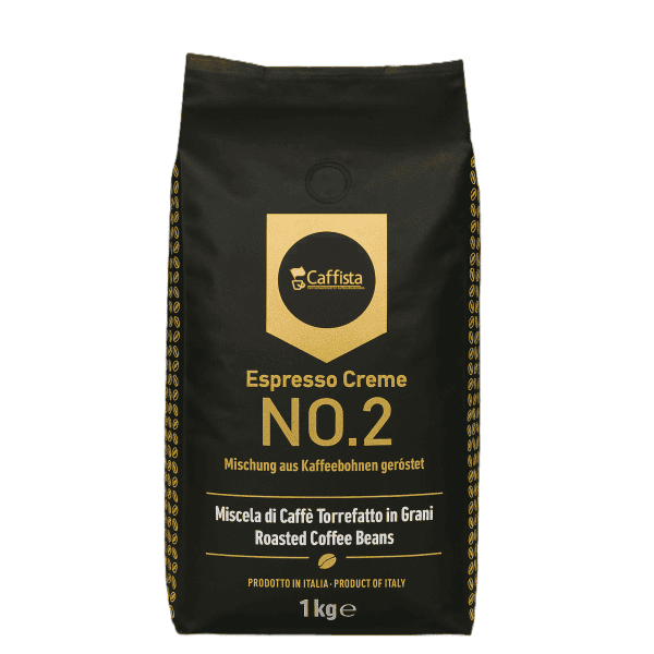 Caffista Espresso-Creme No. 2 Kaffeebohnen – kräftige Espresso Bohnen mit goldener Crema, geröstet in Italien