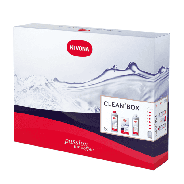 NIVONA Clean³Box mit Flüssigentkalker, Milchsystemreiniger und Reinigungstabletten